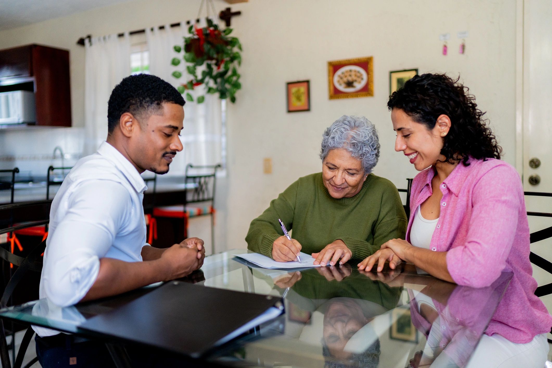 Property owners meeting with an advisor to plan next steps